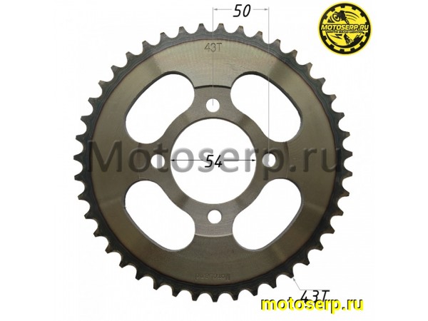 Купить  Звезда ведомая голая (венец) (420-43) (420-43T D-54mm, 4x50mm) Delta и др. (шт) (0 купить с доставкой по Москве и России, цена, технические характеристики, комплектация фото  - motoserp.ru