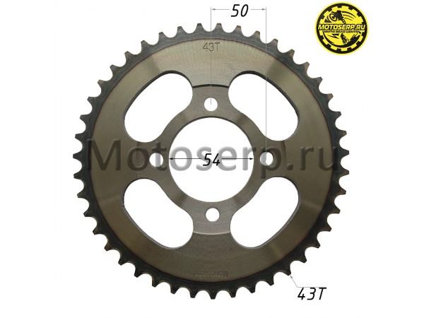 Купить  Звезда ведомая голая (венец) (420-43) (420-43T D-54mm, 4x50mm) Delta и др. (шт) (0 купить с доставкой по Москве и России, цена, технические характеристики, комплектация фото  - motoserp.ru