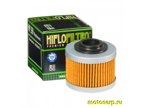 Купить  Масл. фильтр HI FLO HF559 (шт) (0 купить с доставкой по Москве и России, цена, технические характеристики, комплектация фото  - motoserp.ru