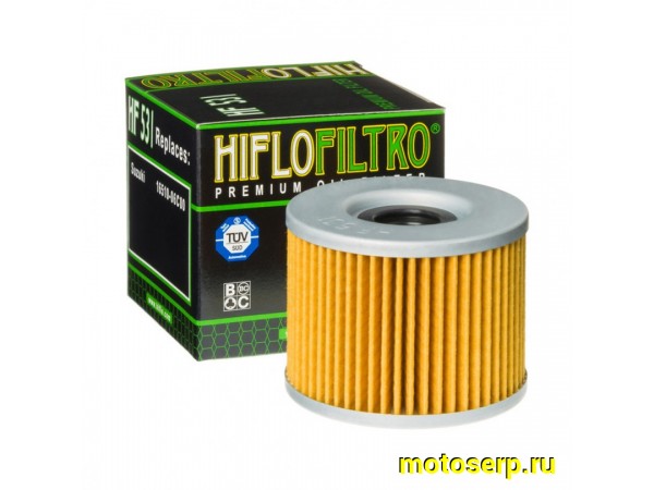 Купить  Масл. фильтр HI FLO HF531 (шт)  (0 купить с доставкой по Москве и России, цена, технические характеристики, комплектация фото  - motoserp.ru