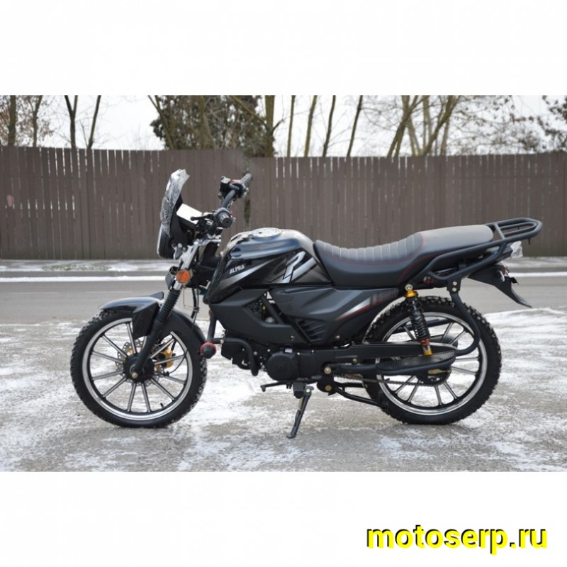 Купить  Мопед Alpha Jaguar RS Sport  4Т; 50cc; колеса 17/17"литые; 4пер, эл. старт; диск/бар, обтекатель, пеги (шт) 01250 (ФОТО купить с доставкой по Москве и России, цена, технические характеристики, комплектация фото  - motoserp.ru