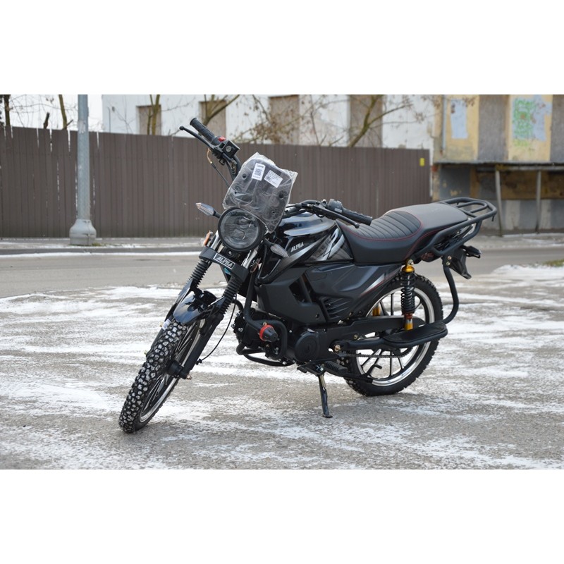 Купить  Мопед Alpha Jaguar RS Sport  4Т; 50cc; колеса 17/17"литые; 4пер, эл. старт; диск/бар, обтекатель, пеги (шт) 01250 (ФОТО купить с доставкой по Москве и России, цена, технические характеристики, комплектация фото  - motoserp.ru