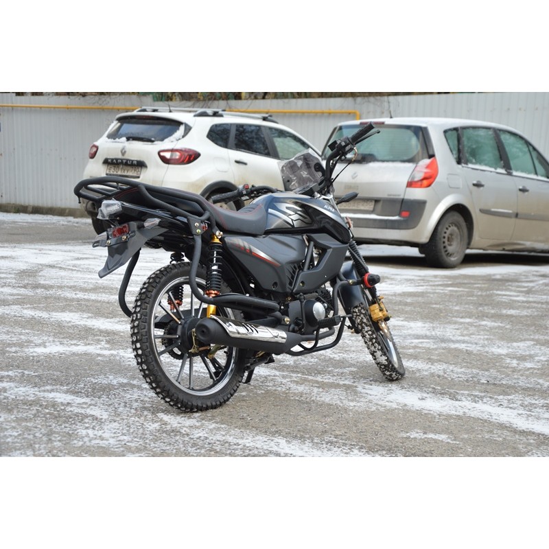 Купить  Мопед Alpha Jaguar RS Sport  4Т; 50cc; колеса 17/17"литые; 4пер, эл. старт; диск/бар, обтекатель, пеги (шт) 01250 (ФОТО купить с доставкой по Москве и России, цена, технические характеристики, комплектация фото  - motoserp.ru