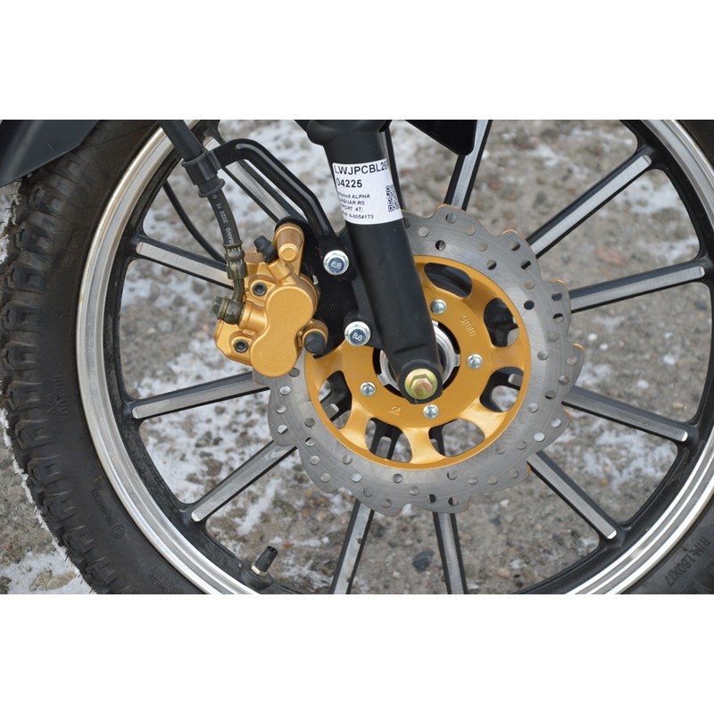 Купить  Мопед Alpha Jaguar RS Sport  4Т; 50cc; колеса 17/17"литые; 4пер, эл. старт; диск/бар, обтекатель, пеги (шт) 01250 (ФОТО купить с доставкой по Москве и России, цена, технические характеристики, комплектация фото  - motoserp.ru