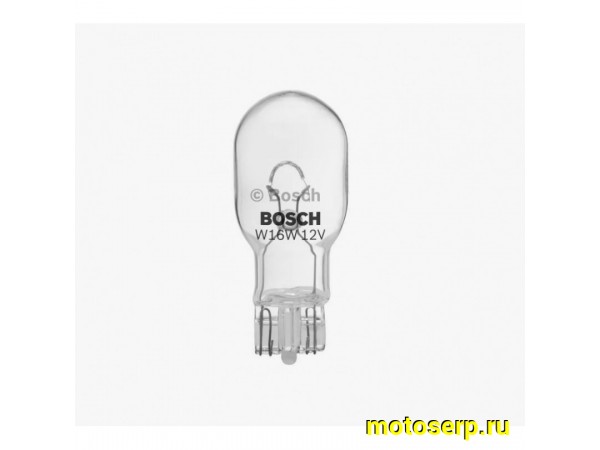 Купить  Лампа фары W16W T15 921 BOSCH (шт) (0 купить с доставкой по Москве и России, цена, технические характеристики, комплектация фото  - motoserp.ru