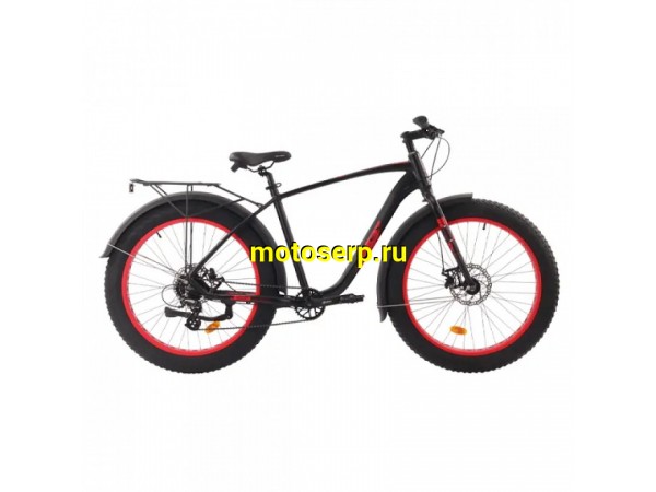 Купить  26" FAT TECH TEAM FLEX черно-красный (20) (Тач Тим Флекс) 26"; 8ск; рама-алюминий; тормоз-Disk; вилка-стальная (шт) (ART (M купить с доставкой по Москве и России, цена, технические характеристики, комплектация фото  - motoserp.ru