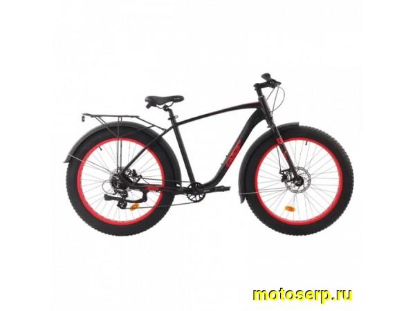 Купить  26" FAT TECH TEAM FLEX черно-красный (20) (Тач Тим Флекс) 26"; 8ск; рама-алюминий; тормоз-Disk; вилка-стальная (шт) (ART (M купить с доставкой по Москве и России, цена, технические характеристики, комплектация фото  - motoserp.ru