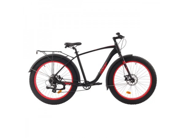 Купить  26" FAT TECH TEAM FLEX черно-красный (20) (Тач Тим Флекс) 26"; 8ск; рама-алюминий; тормоз-Disk; вилка-стальная (шт) (ART (M купить с доставкой по Москве и России, цена, технические характеристики, комплектация фото  - motoserp.ru