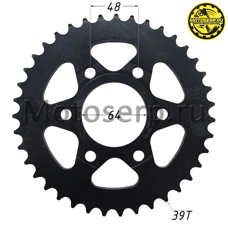 Купить  Звезда ведомая голая (венец) (520-39) (520-39T D-64mm, 6x48mm) FALCON SPEEDFIRE 250сc (шт) (MM 95752 купить с доставкой по Москве и России, цена, технические характеристики, комплектация фото  - motoserp.ru
