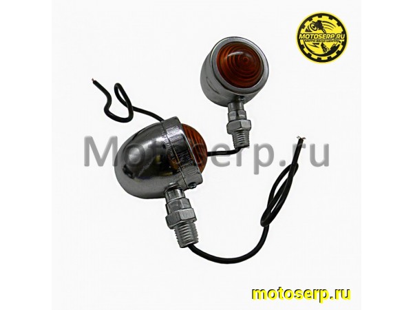 Купить  Поворотник задний (левый+правый) железный D37 Хром (пара) (ANKON 021864 купить с доставкой по Москве и России, цена, технические характеристики, комплектация фото  - motoserp.ru