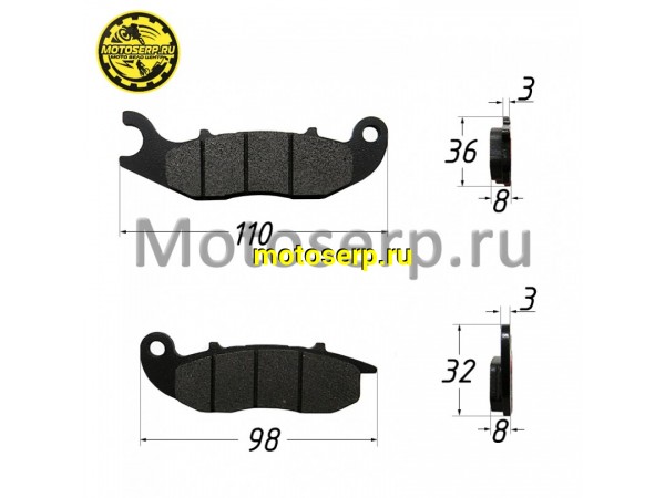 Купить  Колодки тормозные диск  VENTO PCX, JET (пар) (Vento 24782 купить с доставкой по Москве и России, цена, технические характеристики, комплектация фото  - motoserp.ru