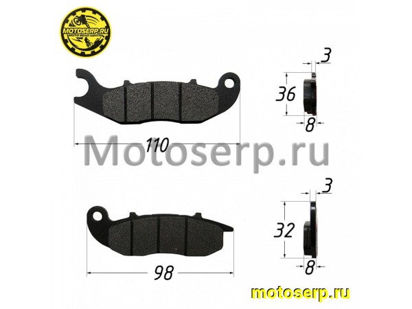 Купить  Колодки тормозные диск  VENTO PCX, JET (пар) (Vento 24782 купить с доставкой по Москве и России, цена, технические характеристики, комплектация фото  - motoserp.ru