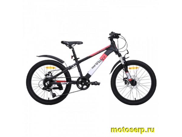 Купить  22" TECH TEAM SPRINT черный (12") (ТЕЧ ТИМ СПРИНТ) 22"; 7ск; рама-алюминий; тормоз-Disk (шт) (ART1 купить с доставкой по Москве и России, цена, технические характеристики, комплектация фото  - motoserp.ru