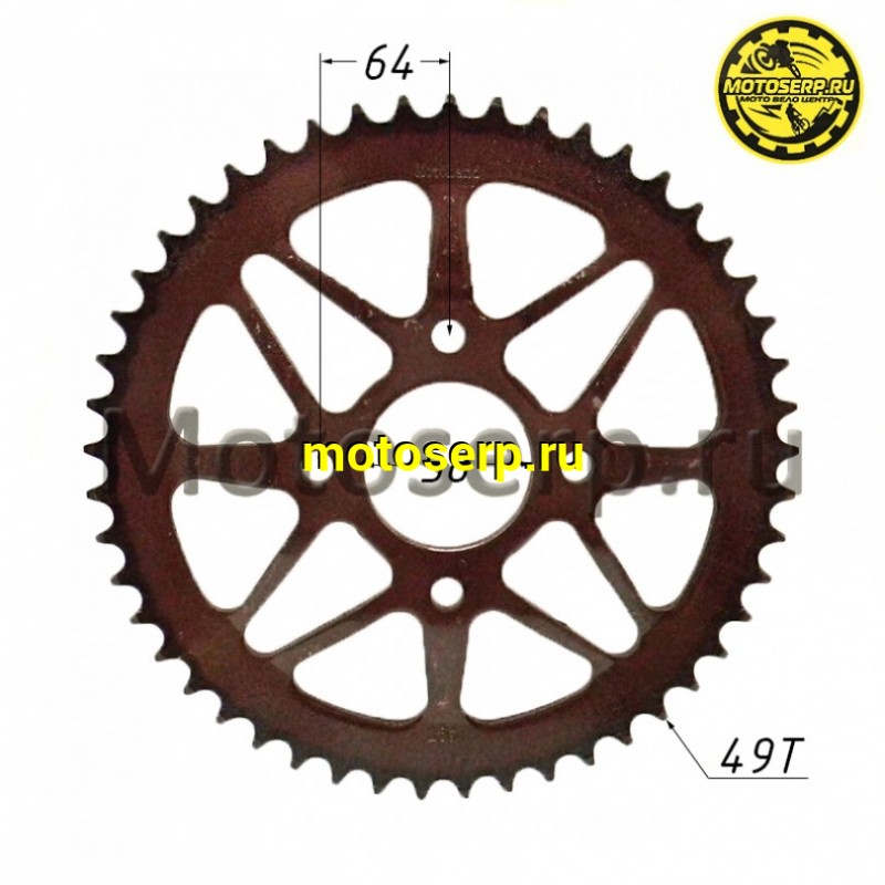 Купить  Звезда ведомая голая (венец) (520-49) (520-49T D-58mm, 4x64mm) KAYO T2 (шт) (ML 9472 купить с доставкой по Москве и России, цена, технические характеристики, комплектация фото  - motoserp.ru