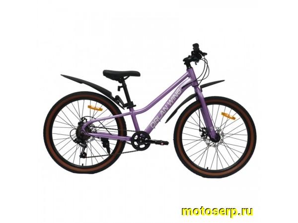 Купить  24" ORLAN WING VENUS 1.0 фиолетовый (Орлан Винг Венус 1.0) 24"; 6ск; рама-алюминий; тормоз-Disk (шт) (ART (M купить с доставкой по Москве и России, цена, технические характеристики, комплектация фото  - motoserp.ru