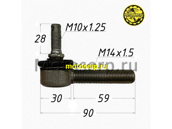 Купить  Шаровая опора верхняя ATV125 ТERMIT (M10x1.25, M14x1.5, D30, L=90) (шт) (MM 93971 купить с доставкой по Москве и России, цена, технические характеристики, комплектация фото  - motoserp.ru