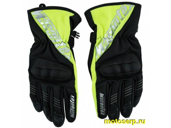Купить  Перчатки Masontex M36 зимние Черный-лайм (XXL) (пар) (SM 740-7829 купить с доставкой по Москве и России, цена, технические характеристики, комплектация фото  - motoserp.ru