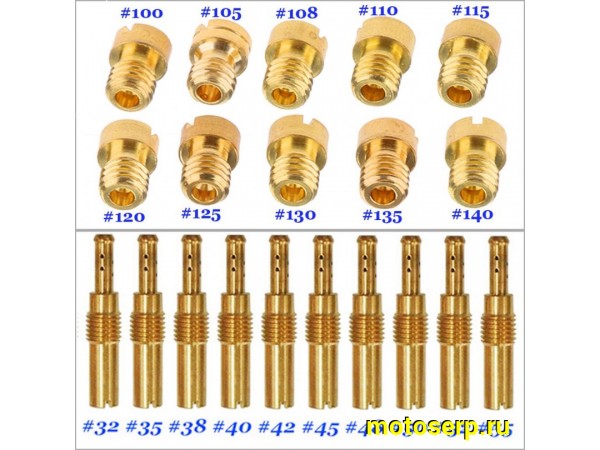 Купить  Ремкомплект карбюратора (набор гл.топл. жиклеров)  20шт. (10главных и 10 х/х)100-140 (32-55) NIBBI PE, Keihini (комп) (O-N купить с доставкой по Москве и России, цена, технические характеристики, комплектация фото  - motoserp.ru