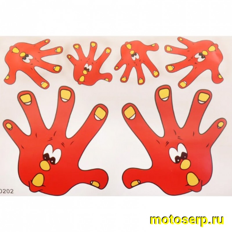 Купить  Наклейки (набор) HAND (25х18см) (#0202) N-1433 (0 купить с доставкой по Москве и России, цена, технические характеристики, комплектация фото  - motoserp.ru
