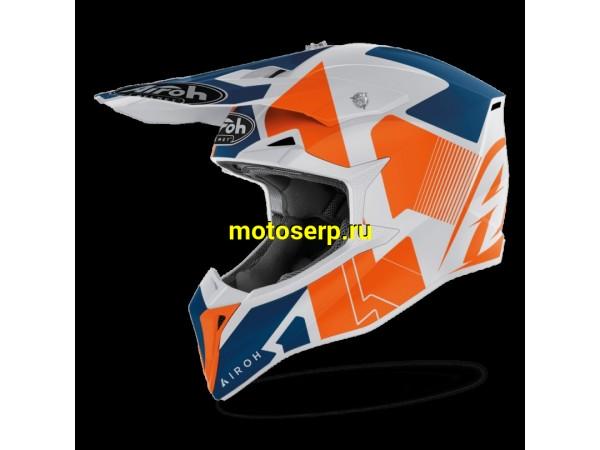 Купить  Шлем Кросс AIROH WRAAP RAZE orange matt (S) (шт) (AIROH купить с доставкой по Москве и России, цена, технические характеристики, комплектация фото  - motoserp.ru