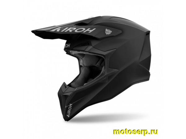 Купить  Шлем Кросс AIROH WRAAAP COLOR Black Matt (M) (шт) (WRA11-M купить с доставкой по Москве и России, цена, технические характеристики, комплектация фото  - motoserp.ru