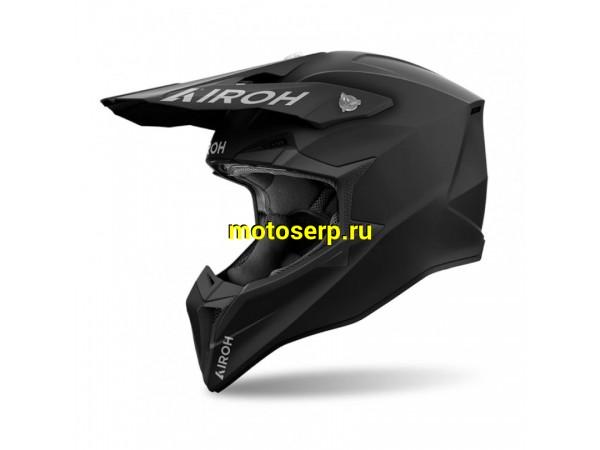 Купить  Шлем Кросс AIROH WRAAAP COLOR Black Matt (M) (шт) (AIROH WRA1 купить с доставкой по Москве и России, цена, технические характеристики, комплектация фото  - motoserp.ru