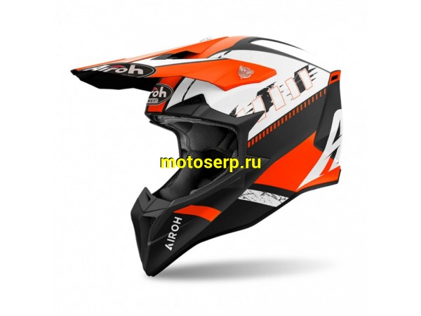 Купить  Шлем Кросс AIROH WRAAAP FEEL ORANGE MATT (L) (шт) (AIROH WRF купить с доставкой по Москве и России, цена, технические характеристики, комплектация фото  - motoserp.ru