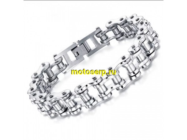 Купить  Браслет "МОТОЦЕПЬ"  хром, (20,5 см) из нержавеющей стали 316L  (шт) (A-E купить с доставкой по Москве и России, цена, технические характеристики, комплектация фото  - motoserp.ru