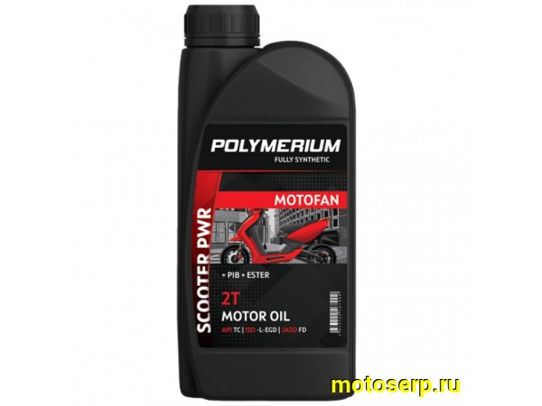 Купить  Масло POLYMERIUM MOTOFAN SCOOTER PWR 2T 1L синт (шт) (plmmf2spwr1 (JP  купить с доставкой по Москве и России, цена, технические характеристики, комплектация фото  - motoserp.ru