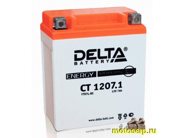 Купить  Аккумулятор 12в  7а (114x70x130) YTX7L-BS (натрий-ионный) Delta (шт) (Алькор N1207.1  купить с доставкой по Москве и России, цена, технические характеристики, комплектация фото  - motoserp.ru
