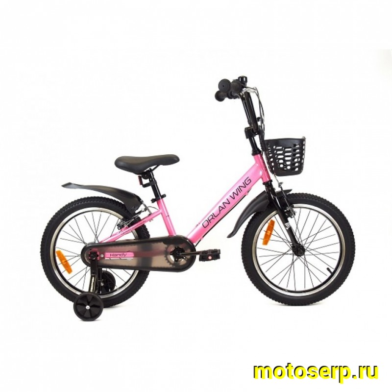 Купить  18" ORLAN WING HANDY розовый (Орлан Винг Хенди) 18"; 1ск; рама-сталь; тормоз-V-brake (шт) (ART (M купить с доставкой по Москве и России, цена, технические характеристики, комплектация фото  - motoserp.ru