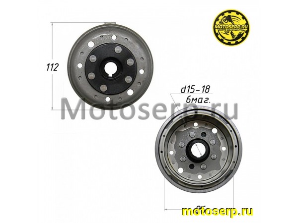 Купить  Ротор генератора (магнит, маховик) 156FMJ (1P56FMJ) YX140 (P040115) (d=86mm, 6 магнитов) ТИП-1  (шт) (TATA 701000029 купить с доставкой по Москве и России, цена, технические характеристики, комплектация фото  - motoserp.ru