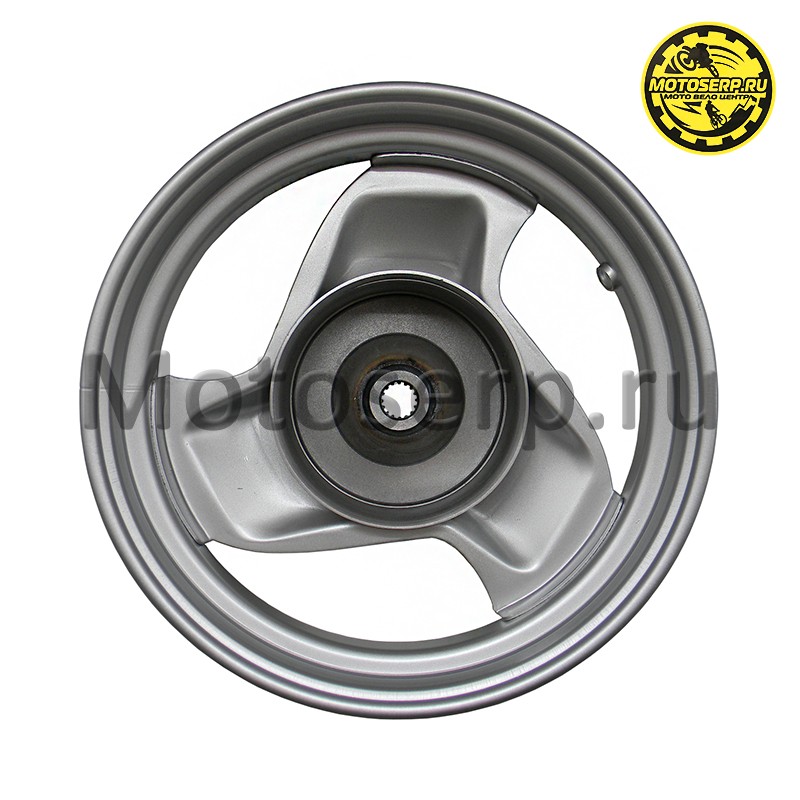Купить  Колесо 10" заднее (диск колеса) штампов. Yamaha (16 шлиц) (бараб.торм 110mm) (шт) (TATA 10001424 купить с доставкой по Москве и России, цена, технические характеристики, комплектация фото  - motoserp.ru