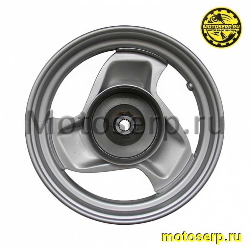 Купить  Колесо 10" заднее (диск колеса) штампов. Yamaha (16 шлиц) (бараб.торм 110mm) (шт) (TATA 10001424 купить с доставкой по Москве и России, цена, технические характеристики, комплектация фото  - motoserp.ru