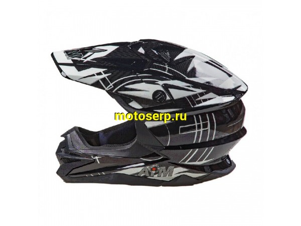 Купить  Шлем Кросс AiM JK803S белый /черный L (шт) (AIM 803-011-L купить с доставкой по Москве и России, цена, технические характеристики, комплектация фото  - motoserp.ru