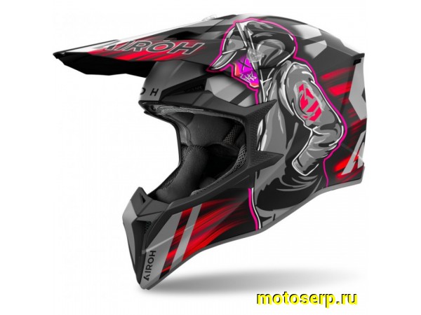 Купить  Шлем Кросс AIROH WRAAAP CYBER RED MATT (S) (шт) (AIM WRC55-S купить с доставкой по Москве и России, цена, технические характеристики, комплектация фото  - motoserp.ru