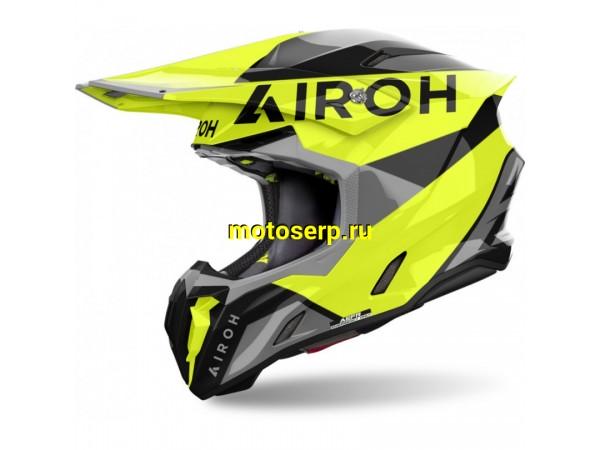 Купить  Шлем Кросс AIROH TWIST 3.0 KING YELLOW GLOSS (XL) (шт) (AIM TW3K31-XL купить с доставкой по Москве и России, цена, технические характеристики, комплектация фото  - motoserp.ru