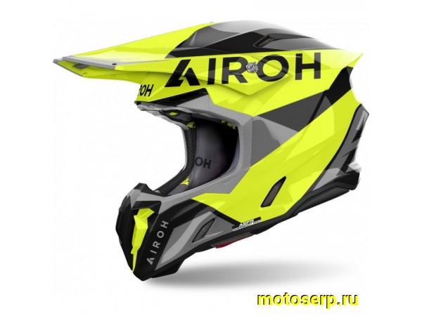 Купить  Шлем Кросс AIROH TWIST 3.0 KING YELLOW GLOSS (L) (шт) (AIM TW3K31-L купить с доставкой по Москве и России, цена, технические характеристики, комплектация фото  - motoserp.ru