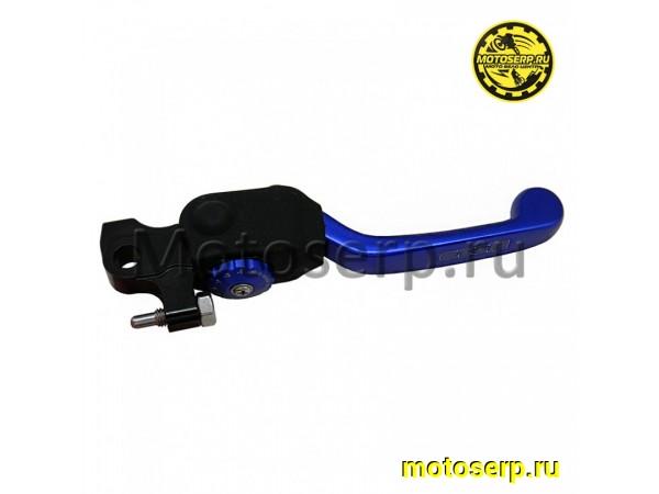 Купить  Рычаг тормоза правый диск (голый) Avantis A5,A6,KAYO K6,T6,T4 складывающийся (180градусов), синий CNC тип-3 (шт) (Кокурин купить с доставкой по Москве и России, цена, технические характеристики, комплектация фото  - motoserp.ru