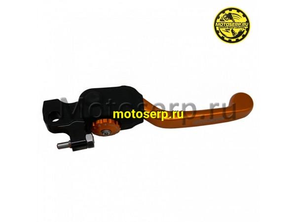 Купить  Рычаг тормоза правый диск (голый) Avantis A5,A6,KAYO K6,T6,T4 складывающийся (180градусов), оранжевый CNC тип-3 (шт) (Кокурин купить с доставкой по Москве и России, цена, технические характеристики, комплектация фото  - motoserp.ru