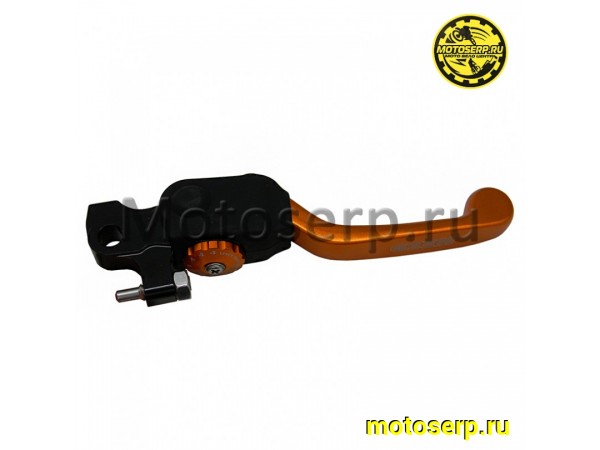 Купить  Рычаг тормоза правый диск (голый) Avantis A5,A6,KAYO K6,T6,T4 складывающийся (180градусов), оранжевый CNC тип-3 (шт) (Кокурин купить с доставкой по Москве и России, цена, технические характеристики, комплектация фото  - motoserp.ru