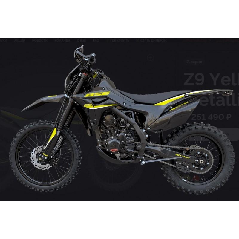 Купить  Мотоцикл Кросс/Эндуро BSE Z9 Yellow Metallic T (спортинв) 21/18"  ZS175FMM-5, 5пер. (шт)   купить с доставкой по Москве и России, цена, технические характеристики, комплектация фото  - motoserp.ru