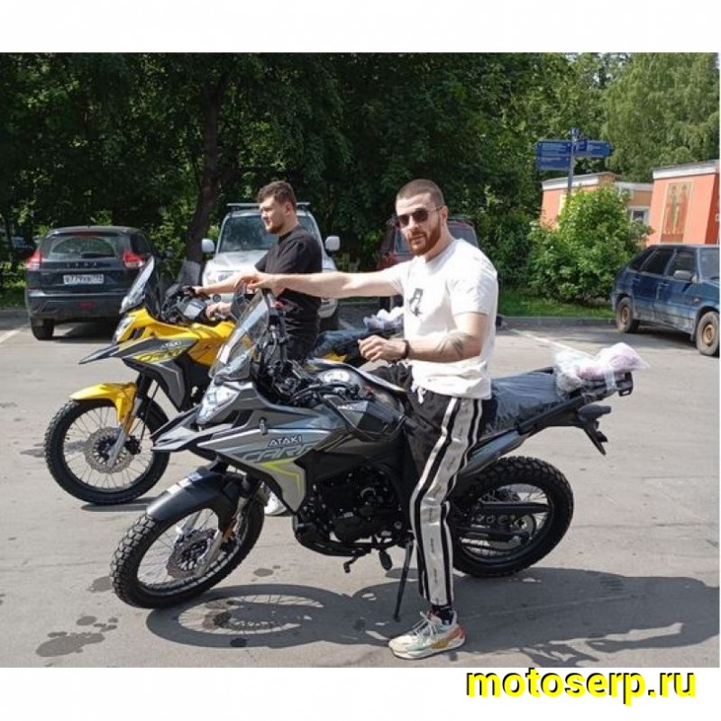 Купить  Мотоцикл внедорожный ATAKI CARRERA 300 (4T PR300) ПТС 19/17 (2025г.) Серый Тур-эндуро ЗА КОФРЫ +41950р. без дуг. (шт) (SM  купить с доставкой по Москве и России, цена, технические характеристики, комплектация фото  - motoserp.ru