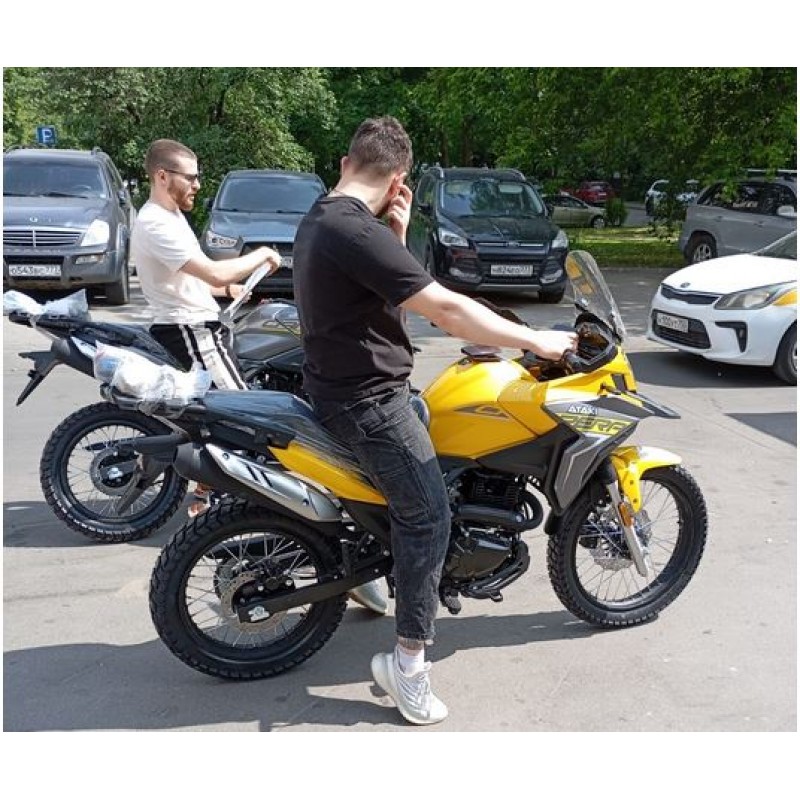 Купить  Мотоцикл внедорожный ATAKI Carrera 300 (4T PR300) 19/17 (2025г.) Серый Тур-эндуро ЗА КОФРЫ +41950р. без дуг. (шт) (SM  купить с доставкой по Москве и России, цена, технические характеристики, комплектация фото  - motoserp.ru