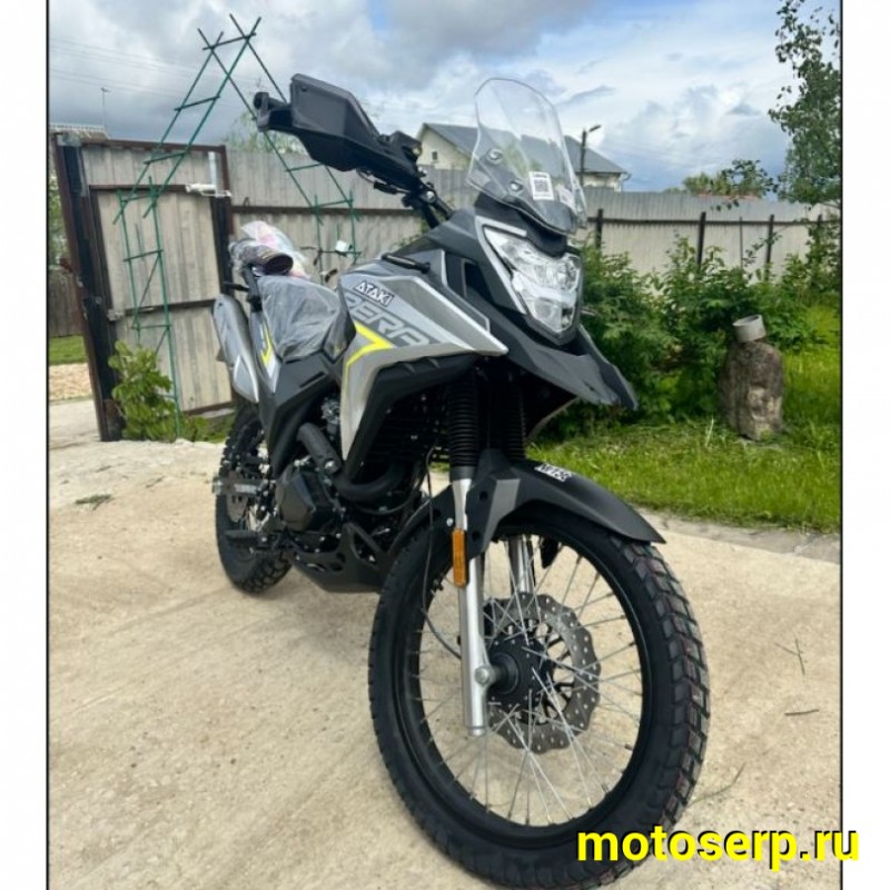 Купить  Мотоцикл внедорожный ATAKI CARRERA 300 (4T PR300) ПТС 19/17 (2025г.) Серый Тур-эндуро ЗА КОФРЫ +41950р. без дуг. (шт) (SM  купить с доставкой по Москве и России, цена, технические характеристики, комплектация фото  - motoserp.ru