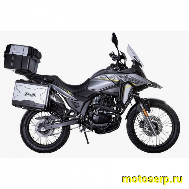 Купить  Мотоцикл внедорожный ATAKI CARRERA 300 (4T PR300) ПТС 19/17 (2025г.) Серый Тур-эндуро ЗА КОФРЫ +41950р. без дуг. (шт) (SM  купить с доставкой по Москве и России, цена, технические характеристики, комплектация фото  - motoserp.ru