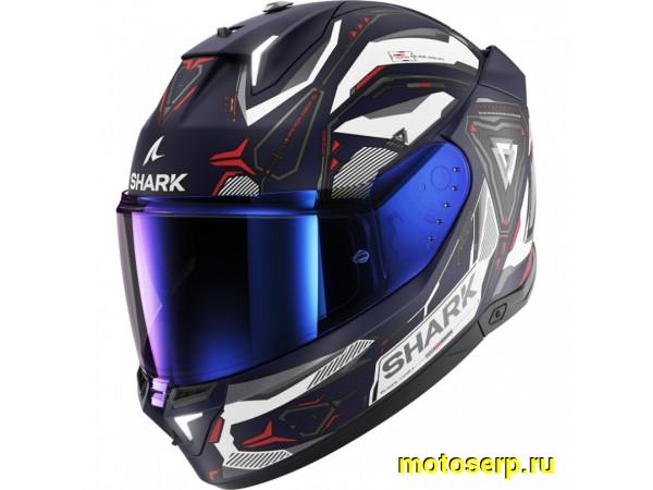 Купить  Шлем закрытый интеграл SHARK SKWAL i3 LINIK MAT Blue/White/Red (XL) (шт) (SHARK HE0823E-BWR-XL купить с доставкой по Москве и России, цена, технические характеристики, комплектация фото  - motoserp.ru