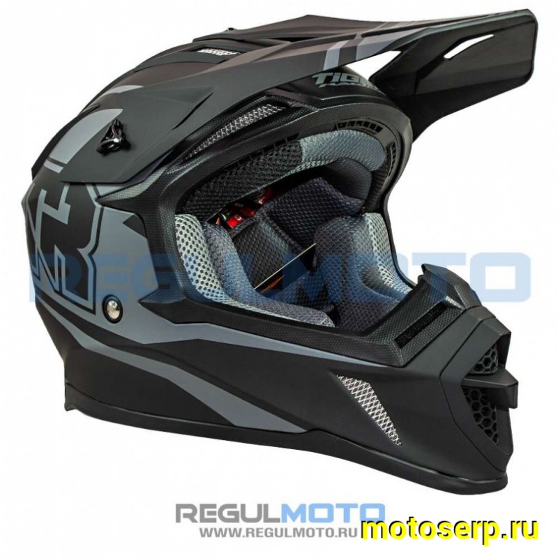 Купить  Шлем Кросс KIOSHI TR H637 черный/серый  р-р XXL (шт) (Regul 111222-25 купить с доставкой по Москве и России, цена, технические характеристики, комплектация фото  - motoserp.ru