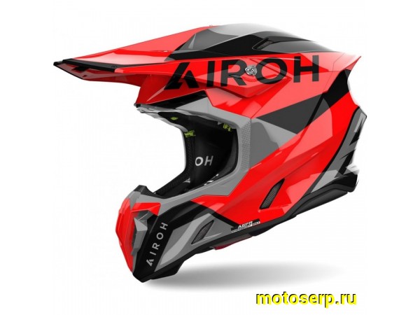 Купить  Шлем Кросс AIROH TWIST 3.0 KING RED GLOSS (L) (шт) (AIM TW3K31-L купить с доставкой по Москве и России, цена, технические характеристики, комплектация фото  - motoserp.ru