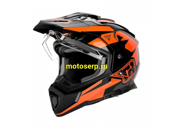 Купить  Шлем Кросс KIOSHI TR (мотард) черный/оранжевый  р-р M  1390гр (шт)  (Regul 100100-27 купить с доставкой по Москве и России, цена, технические характеристики, комплектация фото  - motoserp.ru